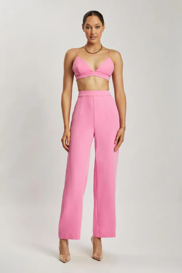 Women Meshki Tops Cynthia Triangle Bralette 8211 Pink
