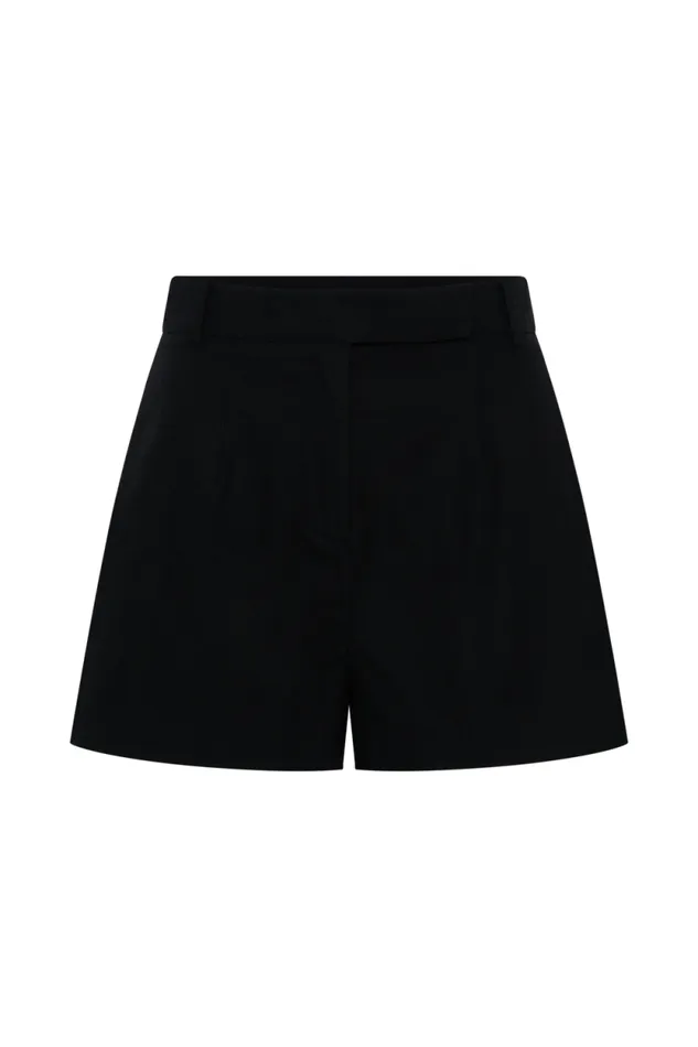 Women Meshki Tops Massima Linen Shorts 8211 Black