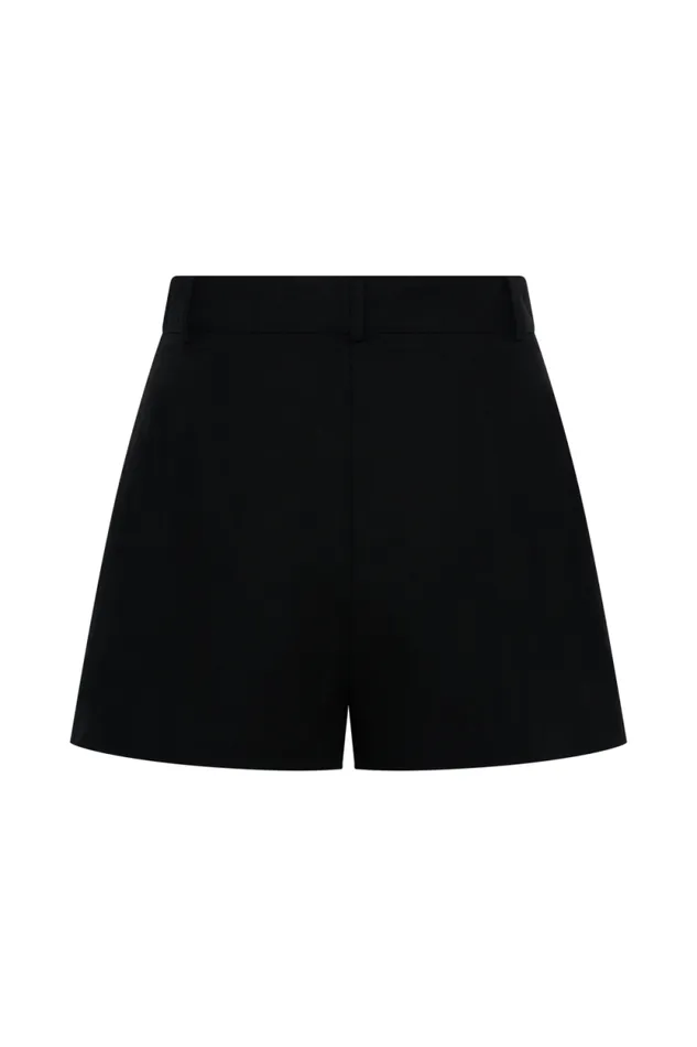 Women Meshki Tops Massima Linen Shorts 8211 Black