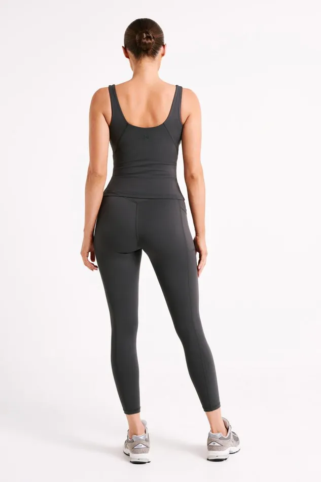 Women Meshki Tops Nadine Yoga Top 8211 Charcoal