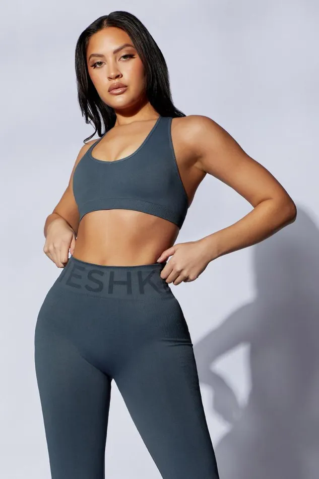 Women Meshki Tops Quinn Halter Longline Top 8211 Charcoal