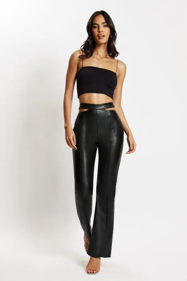 Women Meshki Tops Yvonne Cami Crop Top 8211 Black
