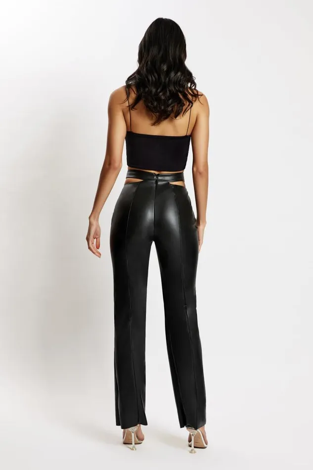 Women Meshki Tops Yvonne Cami Crop Top 8211 Black