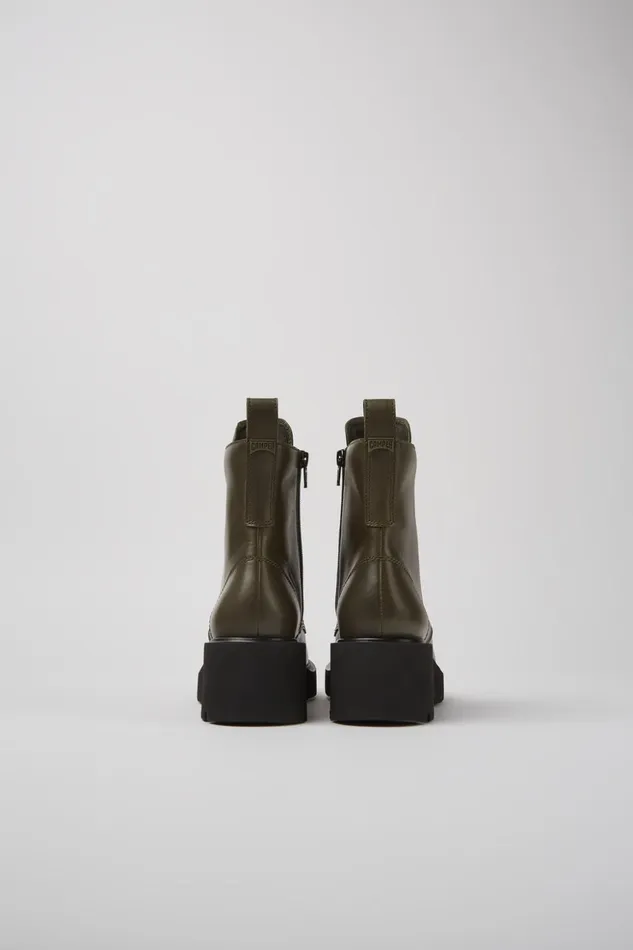 Women Milah Green Laceup Boots Camper Ankle Boots Women Milah Green Laceup Boots Camper Ankle Boots