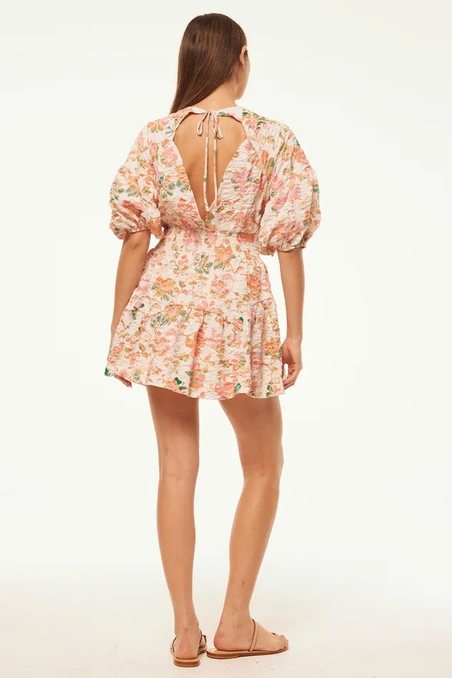 Women MISA Los Angeles Dresses EIGHT DRESS Persimmon Crinkle