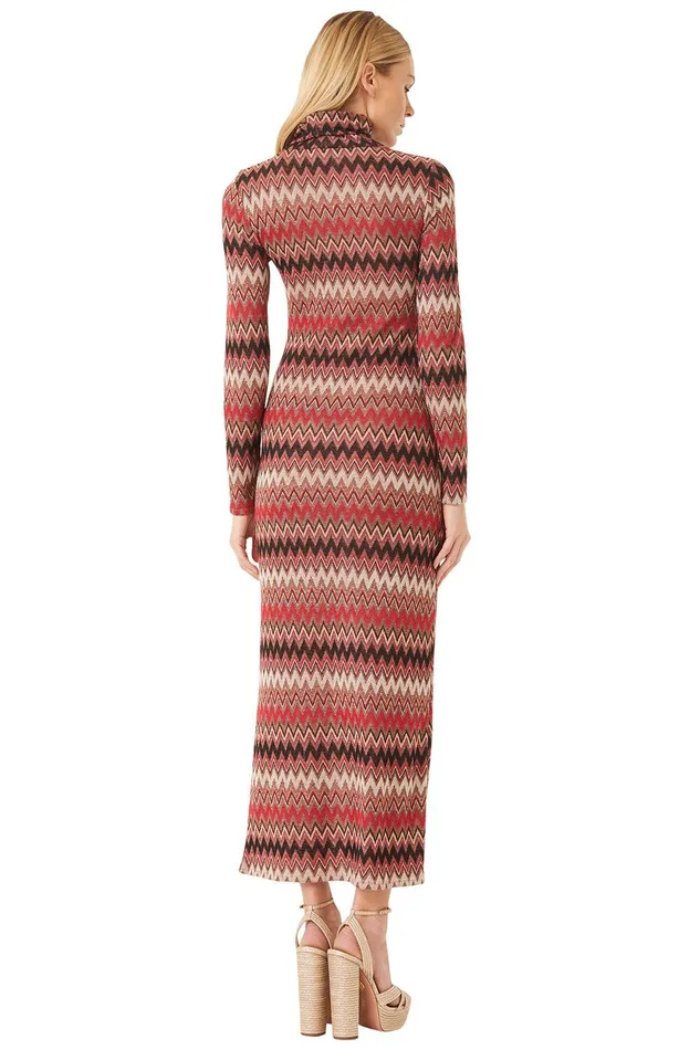 Women MISA Los Angeles Dresses LIV DRESS Winter Chevron