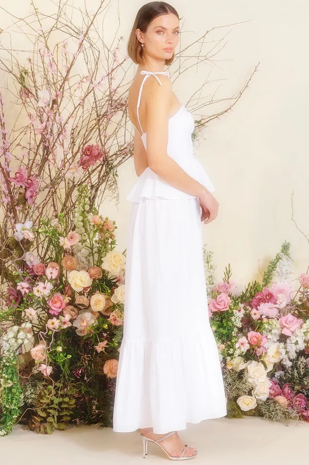 Women MISA Los Angeles Exclusives ROSIE DRESS White