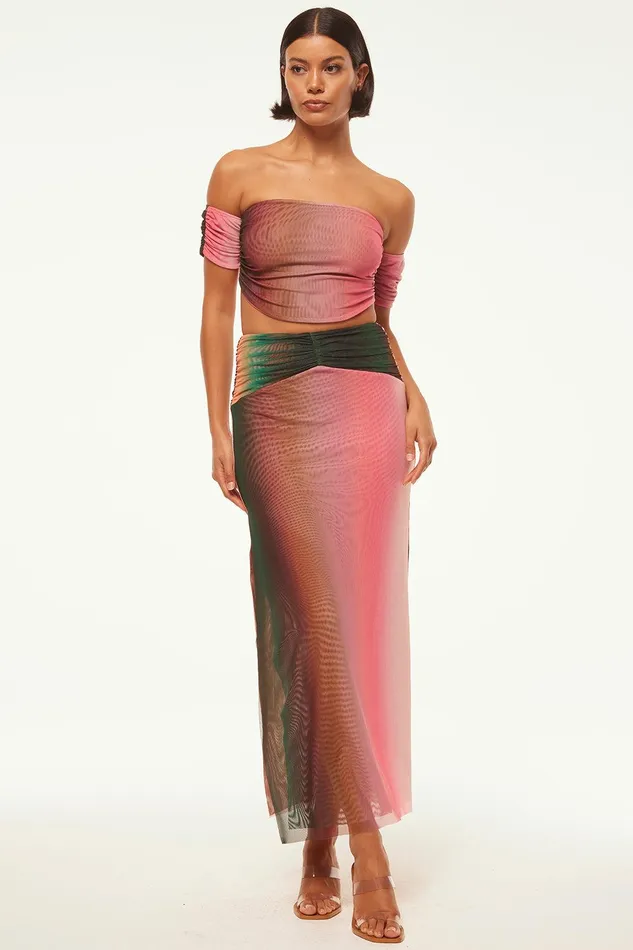 Women MISA Los Angeles Jersey and Mesh DAVINA TOP Cali Ombre