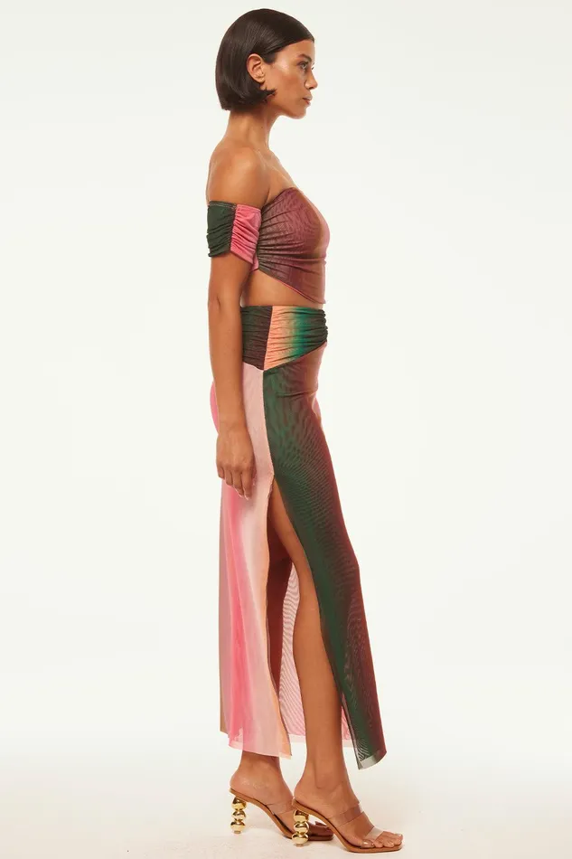 Women MISA Los Angeles Jersey and Mesh DAVINA TOP Cali Ombre