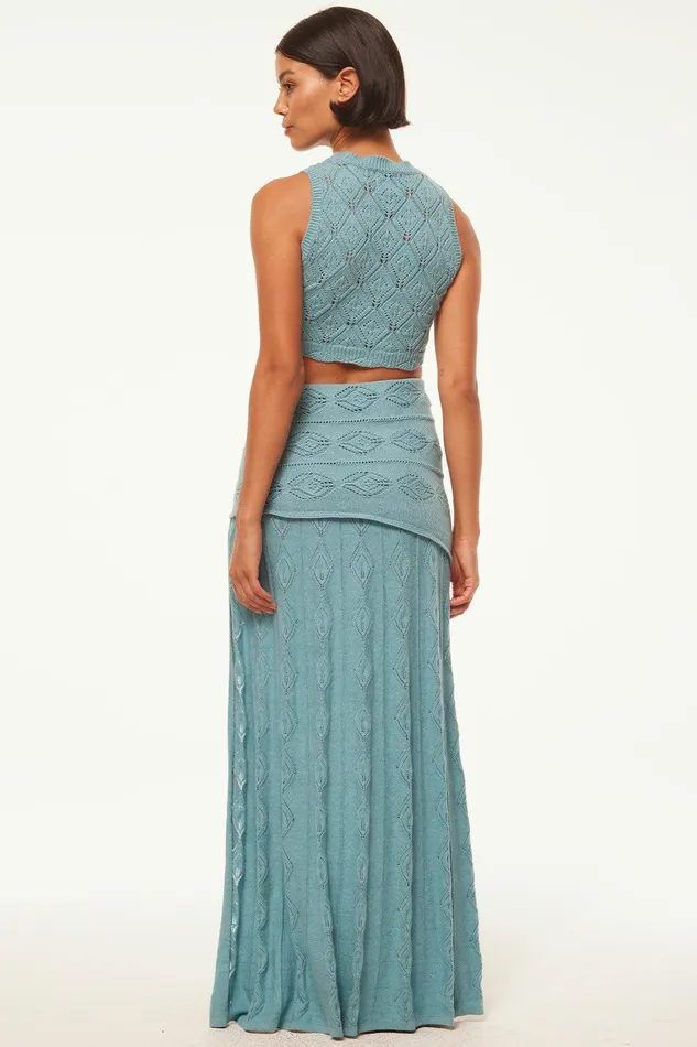 Women MISA Los Angeles Knits DAHLIA TOP Blue