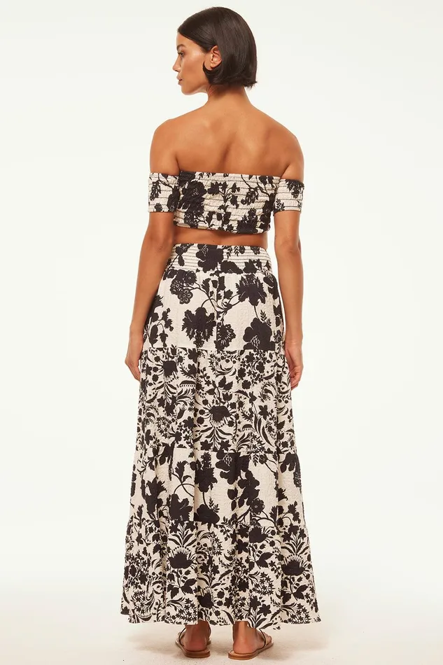 Women MISA Los Angeles Matching Sets ALBA TOP Flora Negra