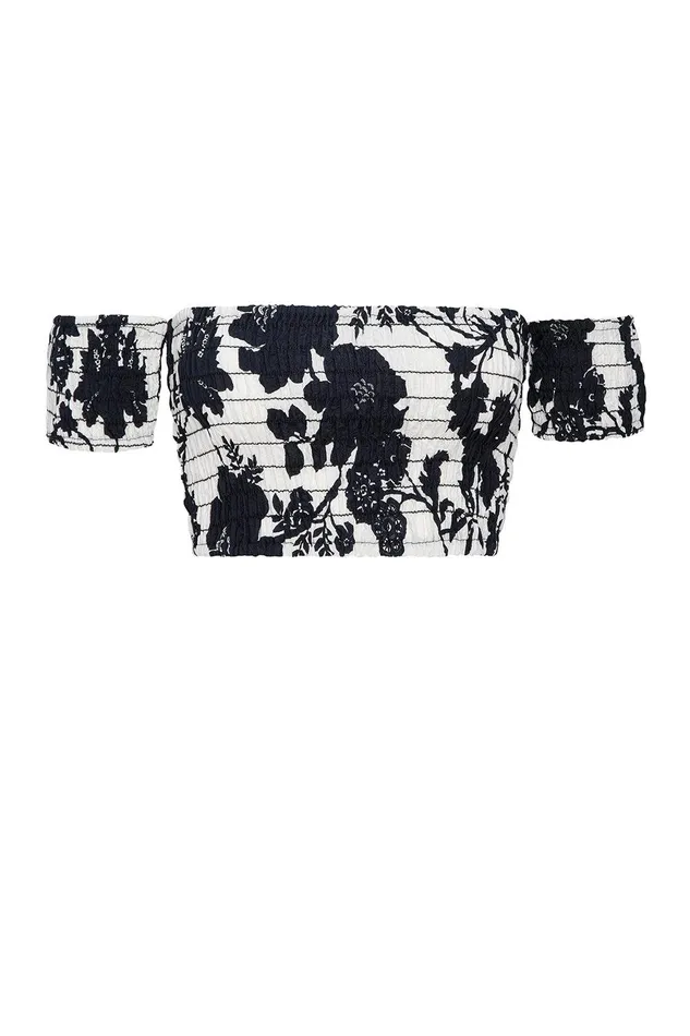 Women MISA Los Angeles Matching Sets ALBA TOP Flora Negra