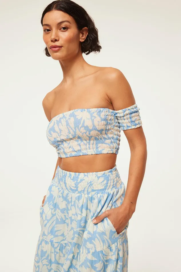 Women MISA Los Angeles Matching Sets ALBA TOP Patmos Sky