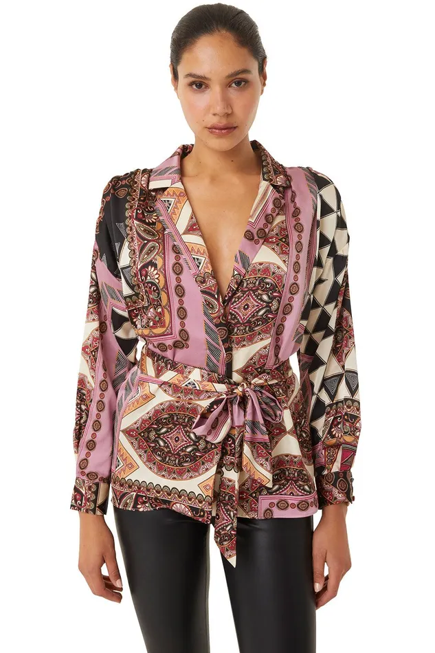 Women MISA Los Angeles Matching Sets FARAH JACKET Leonardo Patchwork