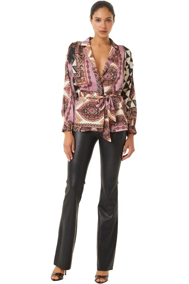 Women MISA Los Angeles Matching Sets FARAH JACKET Leonardo Patchwork