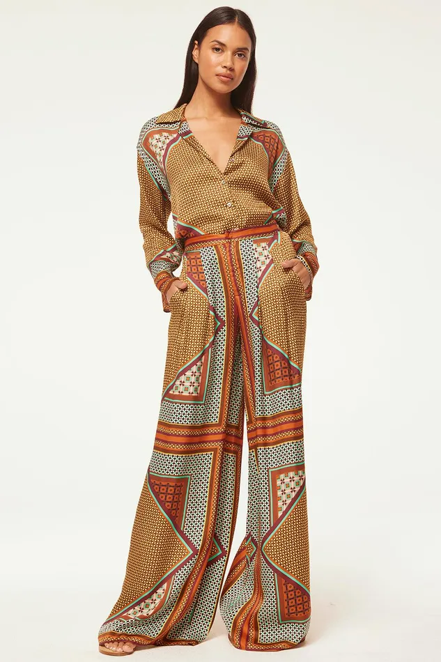 Women MISA Los Angeles Matching Sets LEMOR PANT Positano Scarf