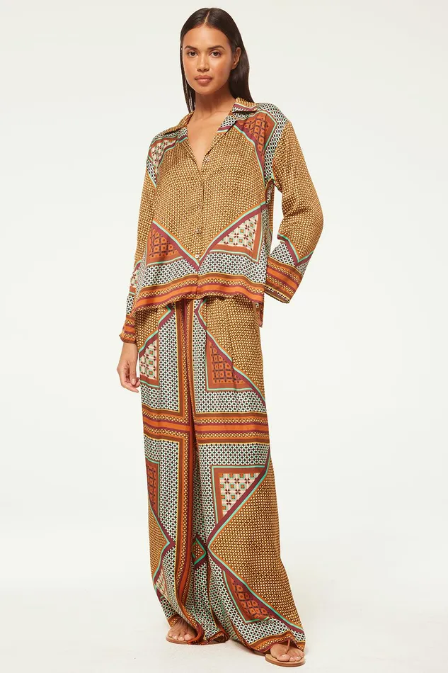 Women MISA Los Angeles Matching Sets LEMOR PANT Positano Scarf