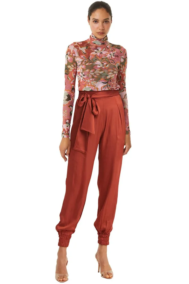 Women MISA Los Angeles Matching Sets NADJA TOP Resort Batik Mesh