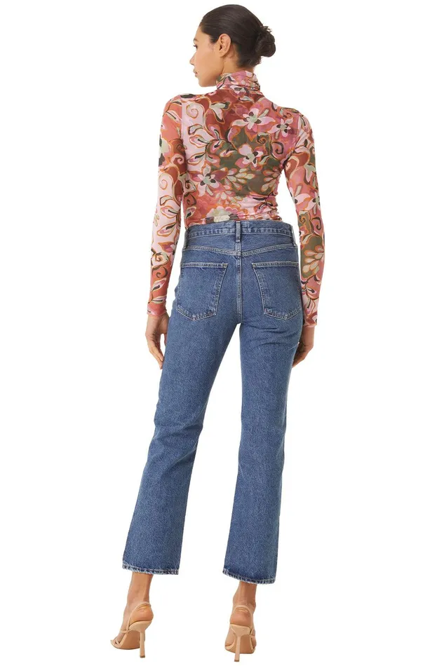 Women MISA Los Angeles Matching Sets NADJA TOP Resort Batik Mesh