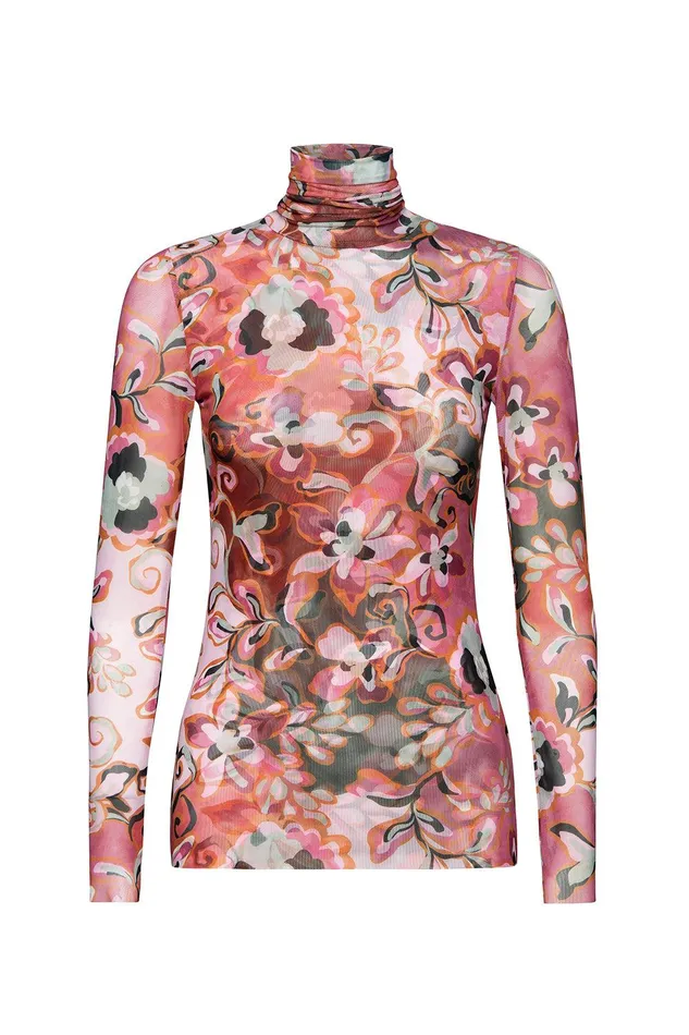 Women MISA Los Angeles Matching Sets NADJA TOP Resort Batik Mesh