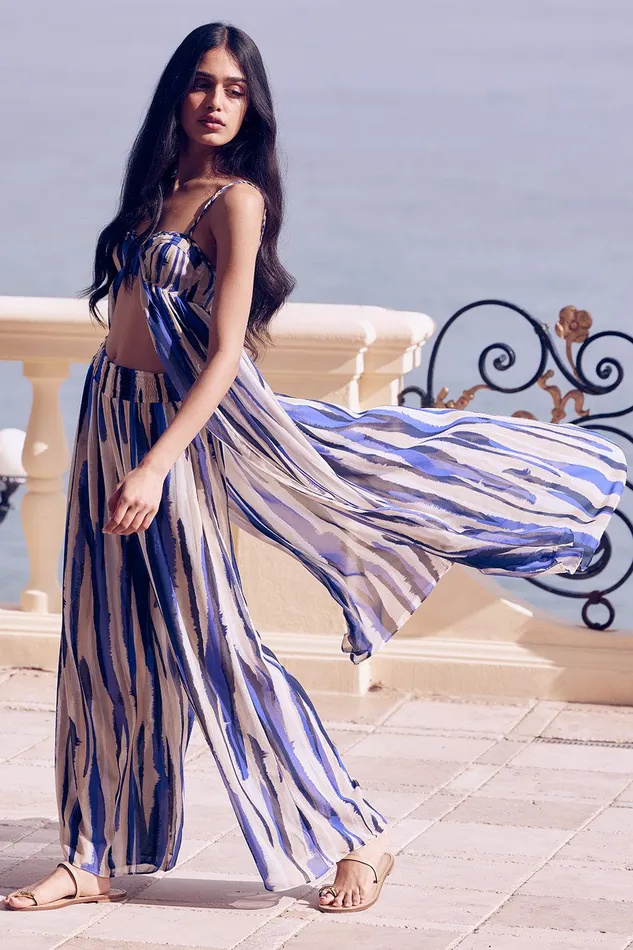 Women MISA Los Angeles Tops MAYTE TOP Striped Instinct