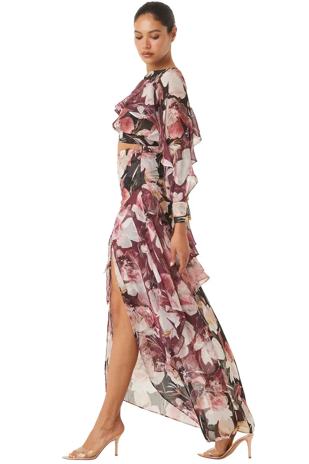 Women MISA Los Angeles Tops SILVANA TOP Flora Tropical Mix