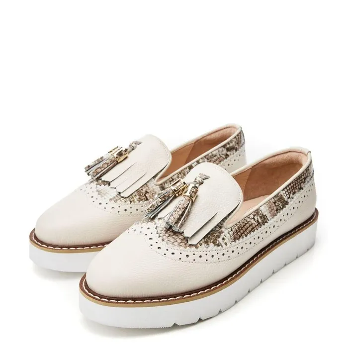 Women Moda In Pelle Casual Shoes Eilani Off White Leather