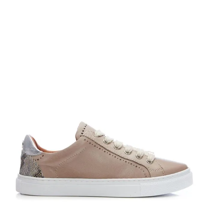 Women Moda In Pelle Casual Trainers Anatoli Stone Leather
