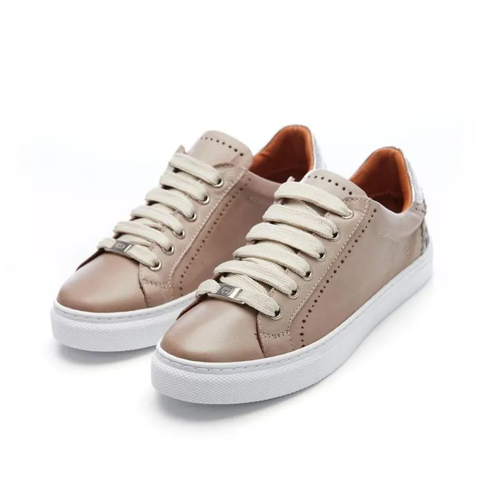 Women Moda In Pelle Casual Trainers Anatoli Stone Leather