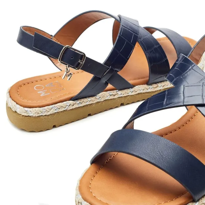 Women Moda In Pelle Flatform Sandals Neyma Navy Porvair Women Moda In Pelle Flatform Sandals Neyma Navy Porvair