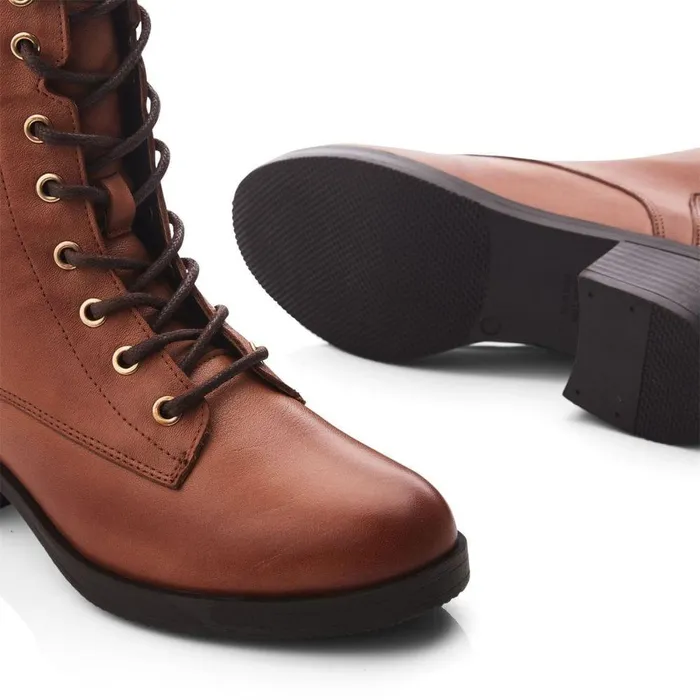 Women Moda In Pelle Heeled And Wedge Boots Calia Tan Leather Women Moda In Pelle Heeled And Wedge Boots Calia Tan Leather