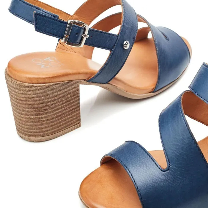 Women Moda In Pelle Heeled Sandals Laya NavyTan Leather Women Moda In Pelle Heeled Sandals Laya NavyTan Leather
