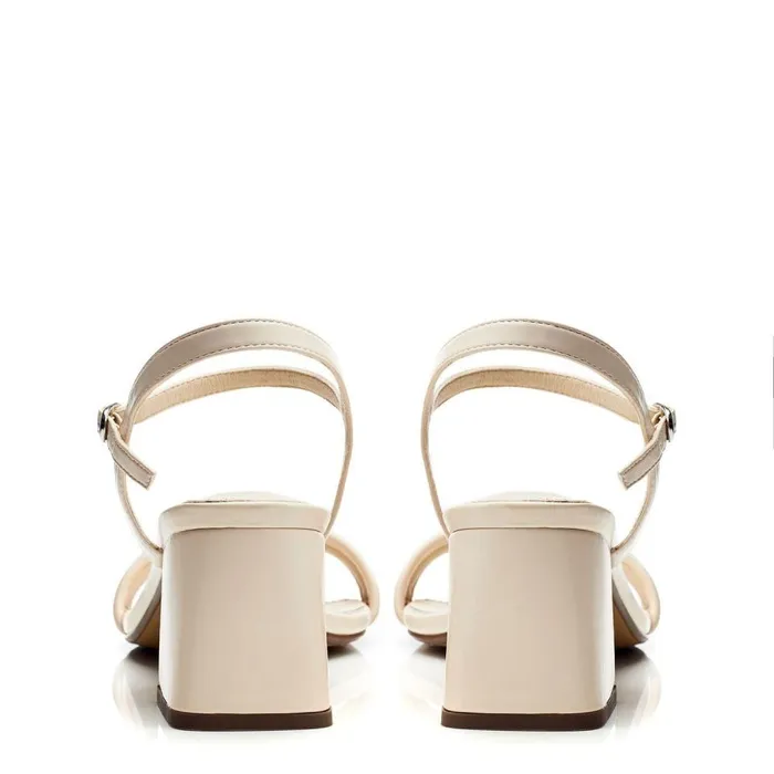Women Moda In Pelle Heeled Sandals Mayra Off White Porvair