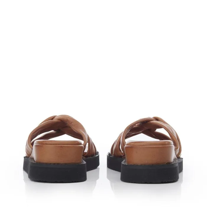 Women Moda In Pelle Wedge Sandals Shoon Sh Ikarus Tan Leather Women Moda In Pelle Wedge Sandals Shoon Sh Ikarus Tan Leather