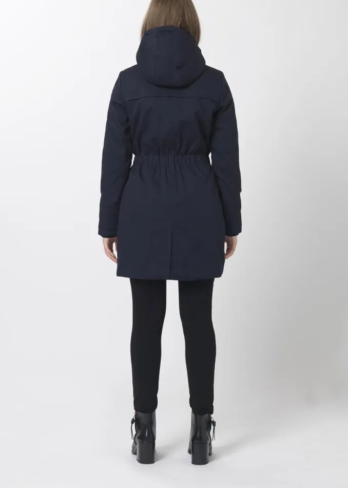 Women Modstrm Coats and Jackets Frida Gold Trim Navy Noir Women Modstrm Coats and Jackets Frida Gold Trim Navy Noir