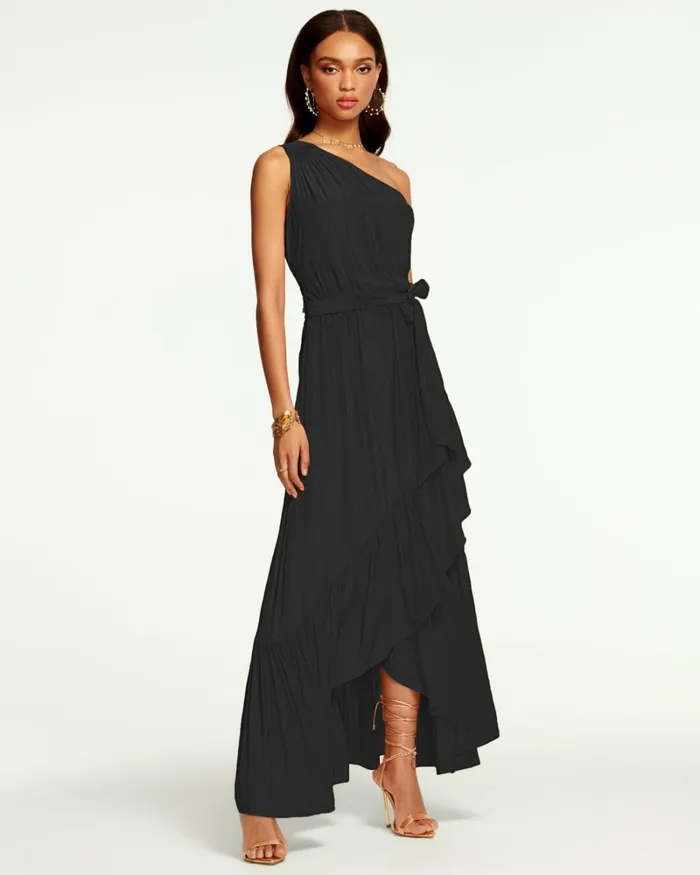 Women Nicola OneShoulder Maxi Dress Black Ramy Brook Dresses Women Nicola OneShoulder Maxi Dress Black Ramy Brook Dresses