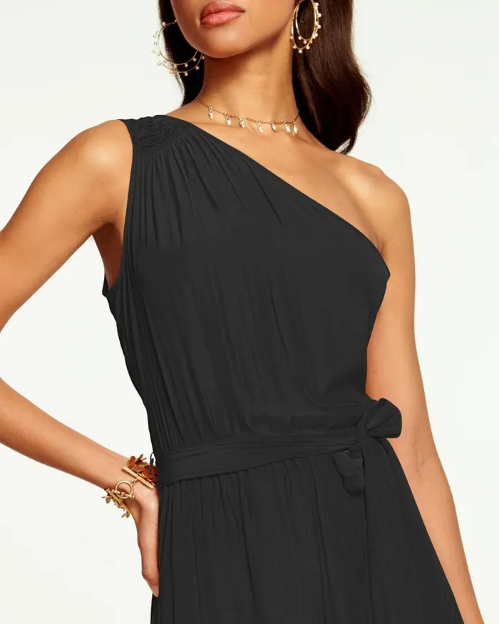 Women Nicola OneShoulder Maxi Dress Black Ramy Brook Dresses Women Nicola OneShoulder Maxi Dress Black Ramy Brook Dresses