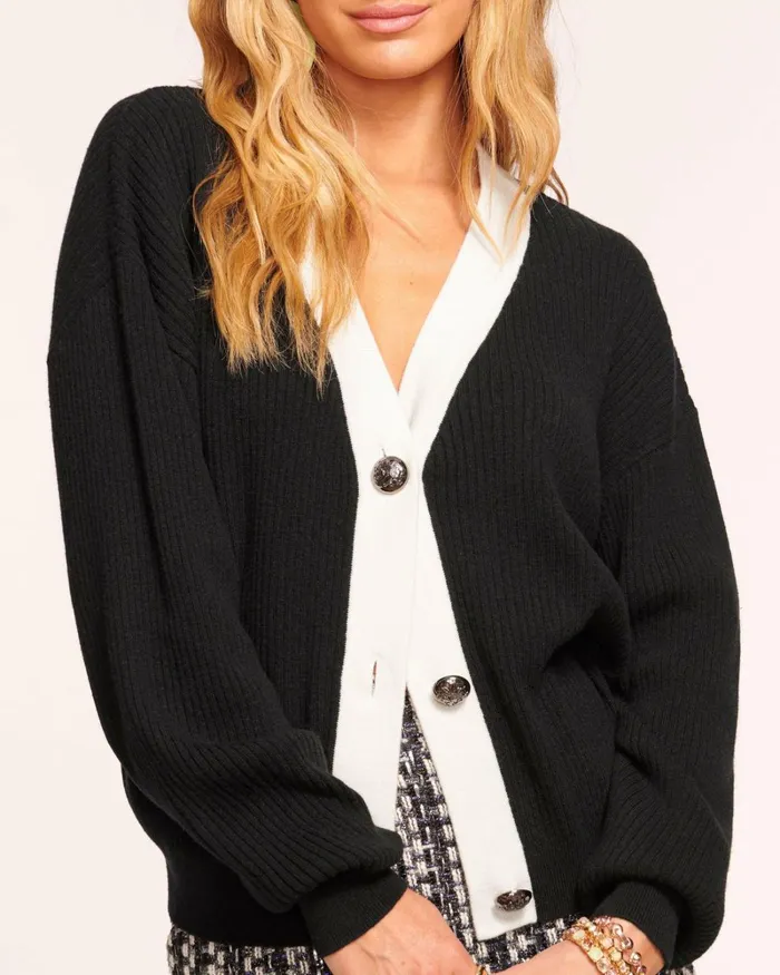 Women Nina Colorblock Cardigan Ivory Ramy Brook Tops Women Nina Colorblock Cardigan Ivory Ramy Brook Tops