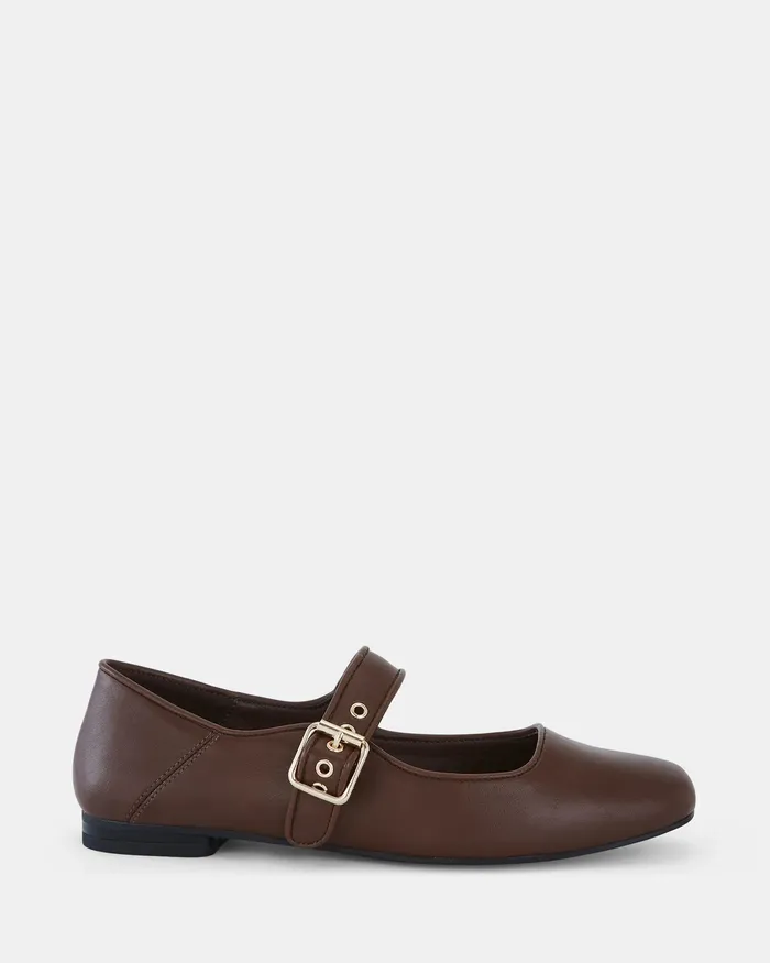 Women NOVO Shoes CESENA MILK CHOCOLATE Ballet Flats Casuals