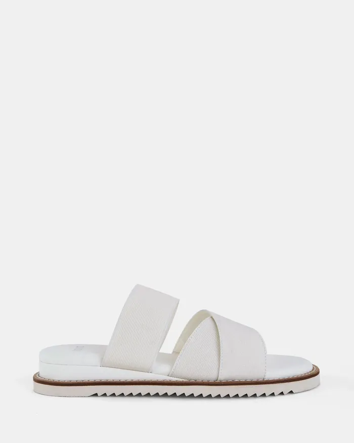 Women NOVO Shoes TASTI WHITE Flatform Slides