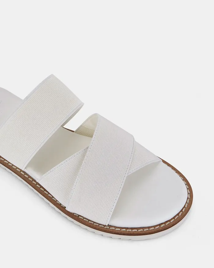Women NOVO Shoes TASTI WHITE Flatform Slides