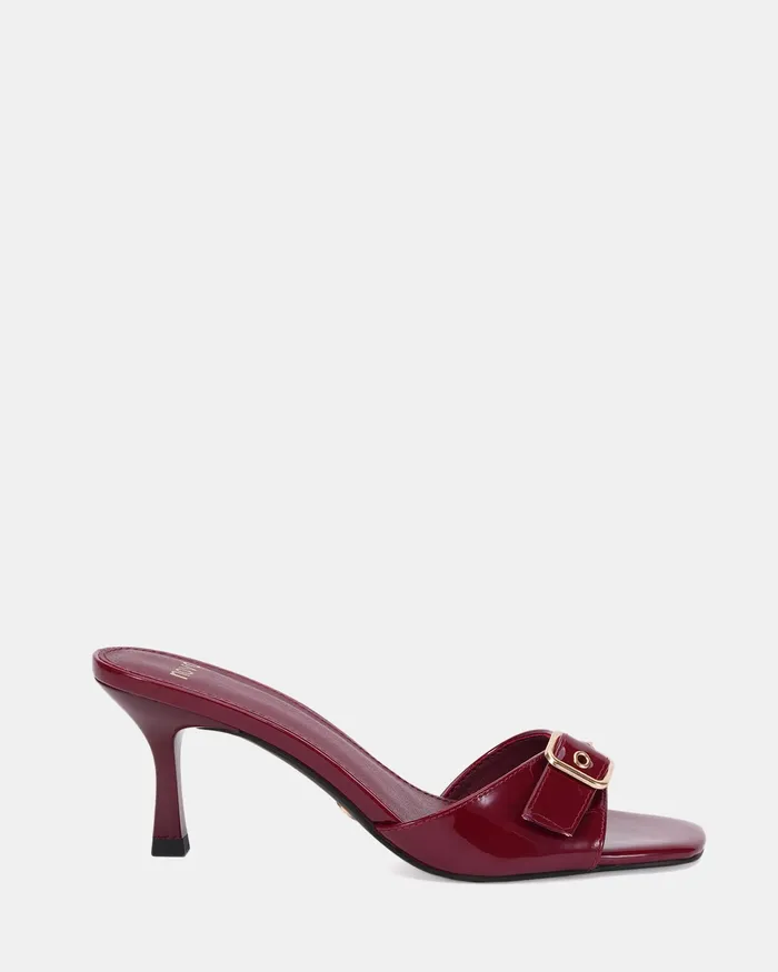 Women NOVO Shoes VENEZIA DEEP RED PATENT Mules Mules