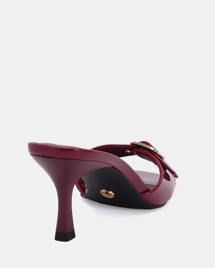 Women NOVO Shoes VENEZIA DEEP RED PATENT Mules Mules