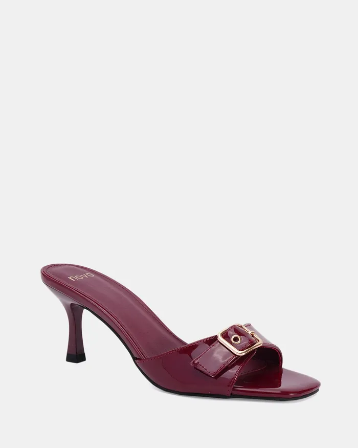 Women NOVO Shoes VENEZIA DEEP RED PATENT Mules Mules