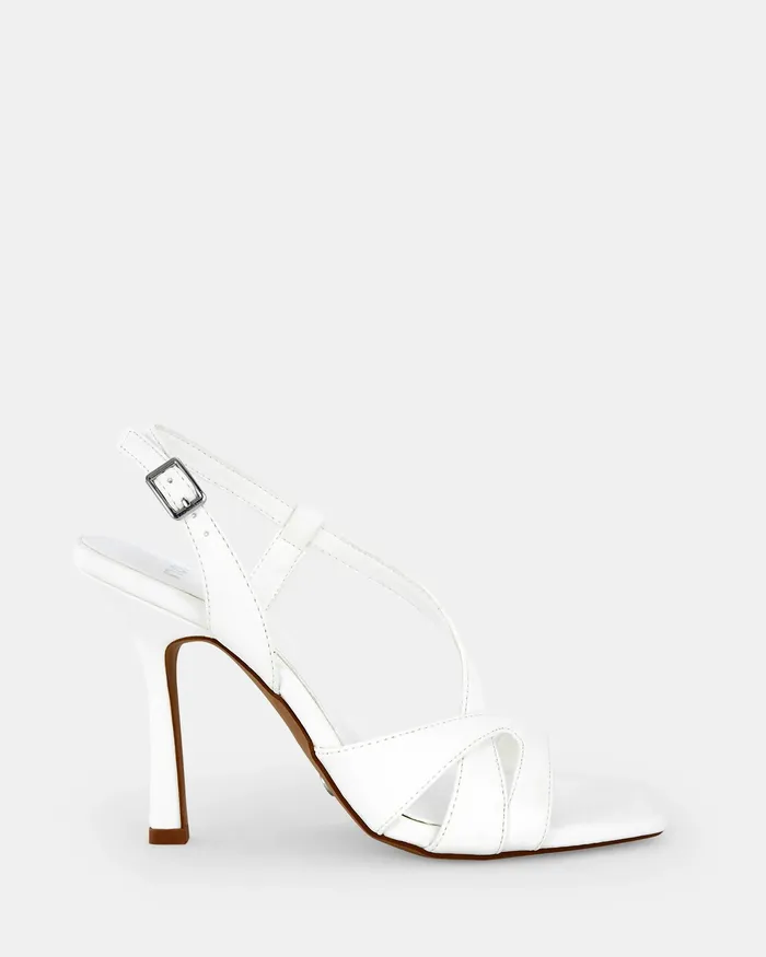 Women NOVO Shoes ZOZEY WHITE Open Toe Heels Party