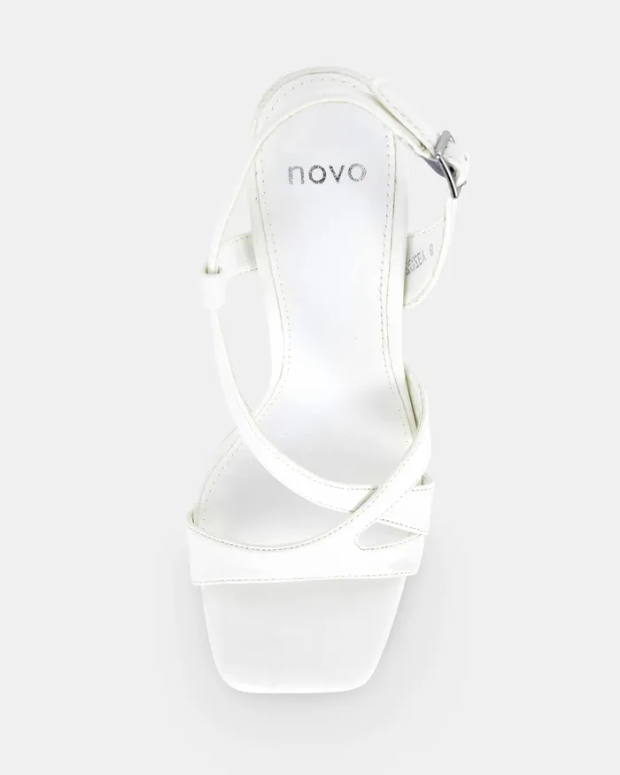 Women NOVO Shoes ZOZEY WHITE Open Toe Heels Party