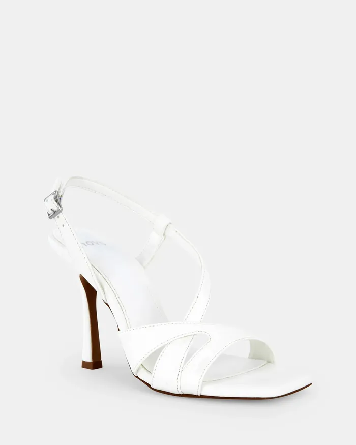 Women NOVO Shoes ZOZEY WHITE Open Toe Heels Party