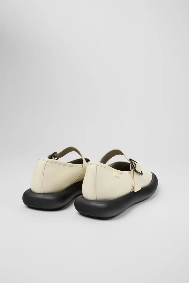 Women Onda White Leather Mary Jane Camper Ballerinas Women Onda White Leather Mary Jane Camper Ballerinas