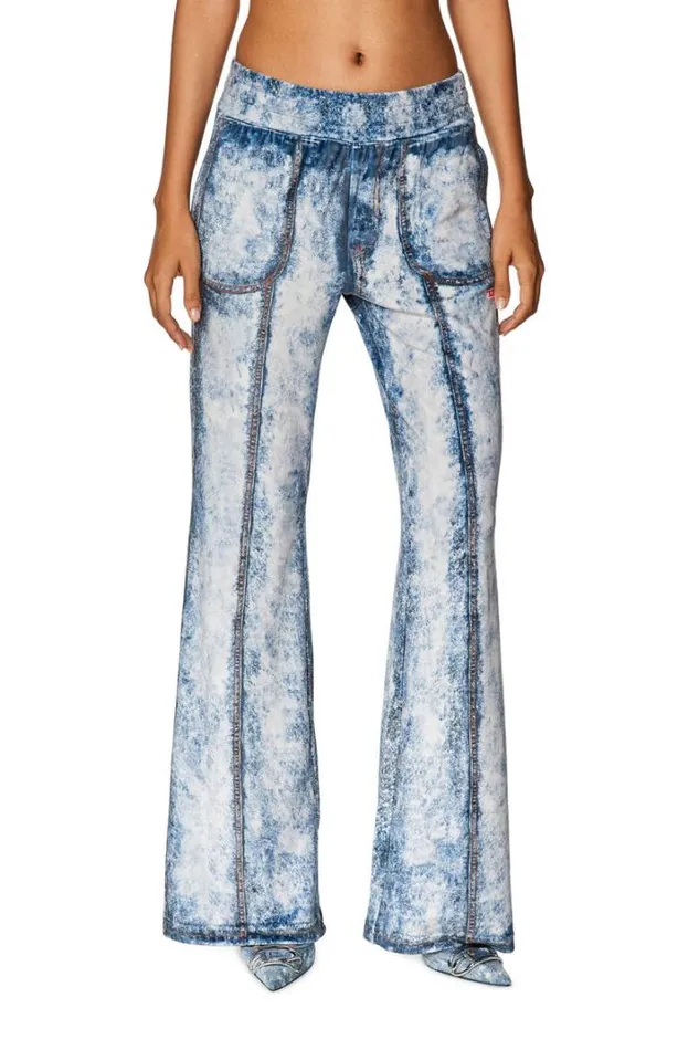 Women PNey Light Blue Diesel Trousers And Shorts Women PNey Light Blue Diesel Trousers And Shorts