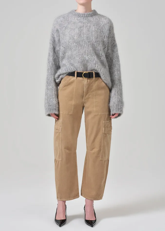 Women Pants Citizens Of Humanity Marcelle Low Slung Easy Cargo Corduroy In Champagne